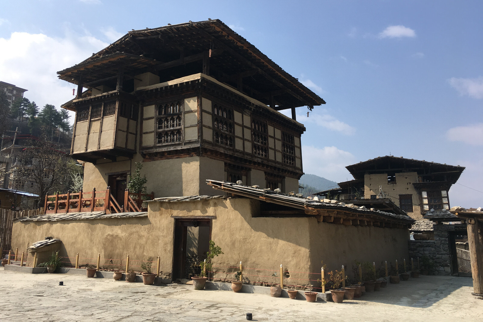Traditional house, Bhutan Traditional rammed earth house, Bhutan